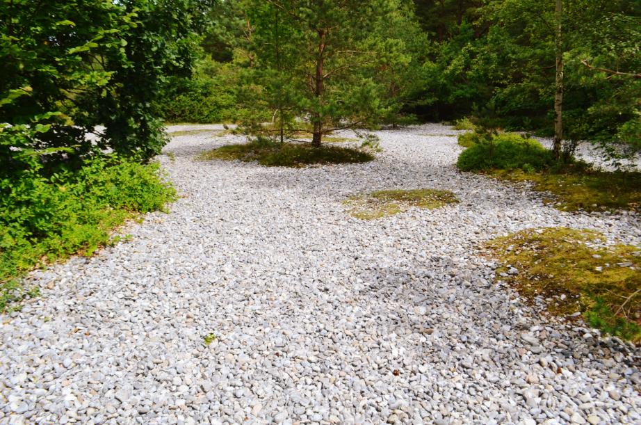 Professional gravel installation project at casino tourism facility in Cherokee North Carolina
