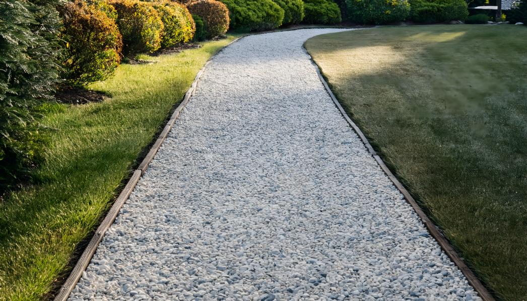 Professional gravel installation project in historic downtown Waynesville North Carolina