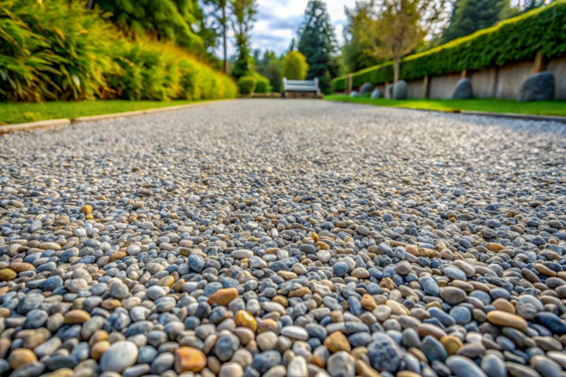 Professional gravel installation project at railroad tourism facility in Whittier North Carolina