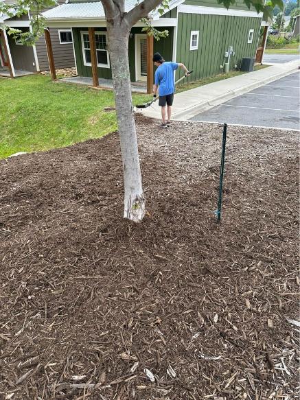 Excavator working on site